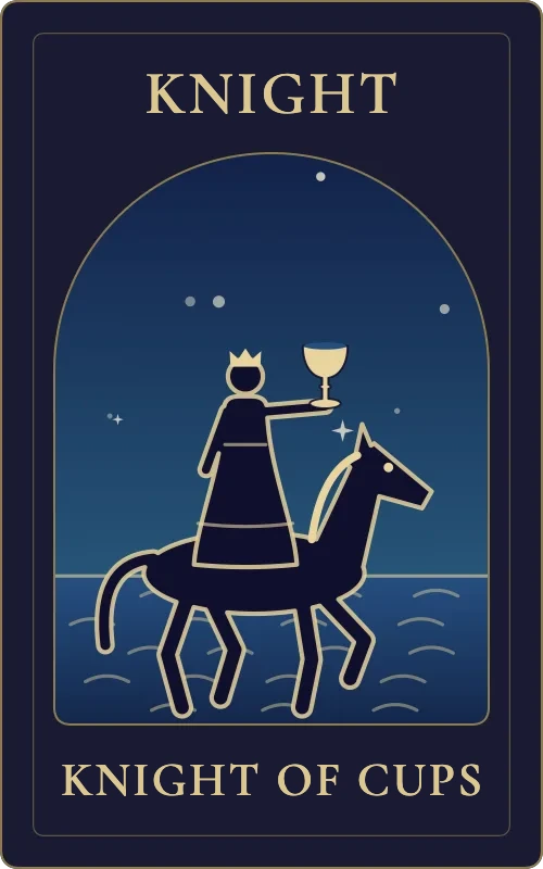 Knight of Cups from the Phyra Classic tarot deck