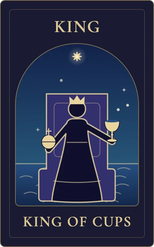 King of Cups from the Phyra Classic tarot deck