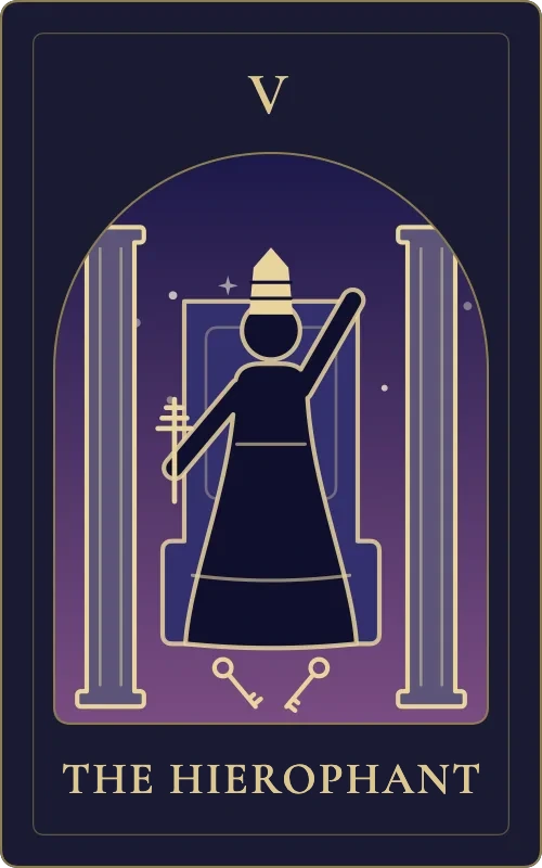 The Hierophant from the Phyra Classic tarot deck