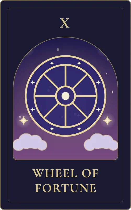 Wheel of Fortune from the Phyra Classic tarot deck