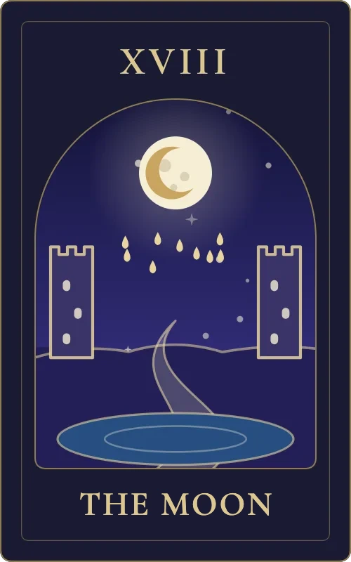 The Moon from the Phyra Classic tarot deck