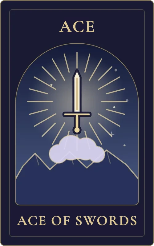 Ace of Swords from the Phyra Classic tarot deck