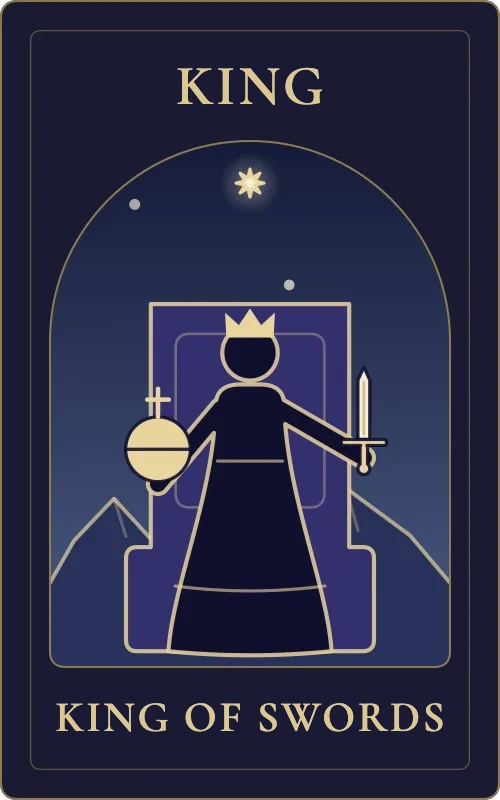 King of Swords from the Phyra Classic tarot deck